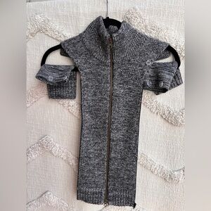 Veronica Beard heathered grey dicky and arm cuffs